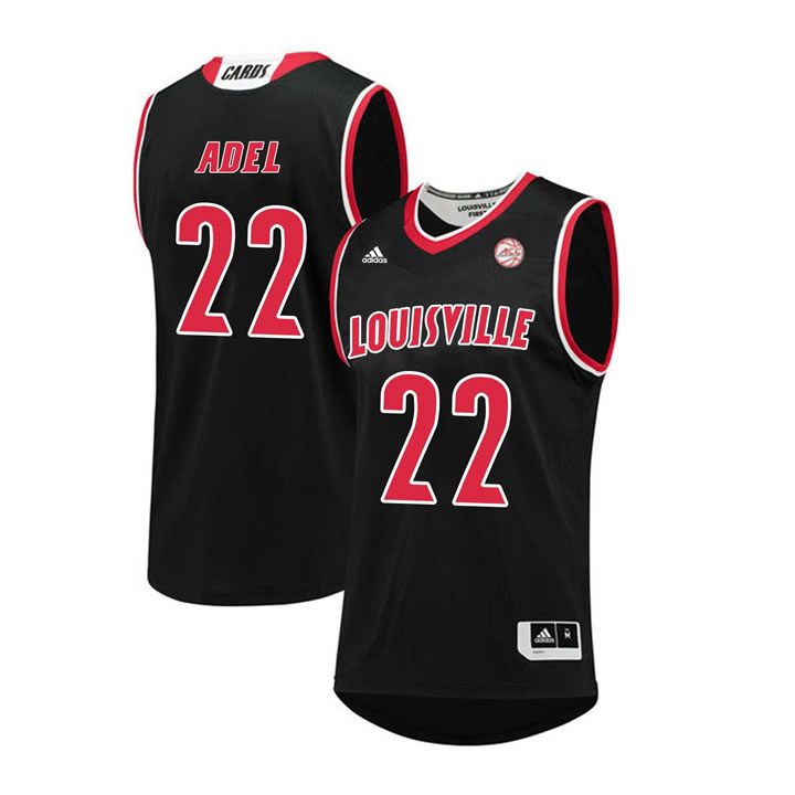 Louisville Cardinals 22 Deng Adel Black College Basketball Jersey Dzhi